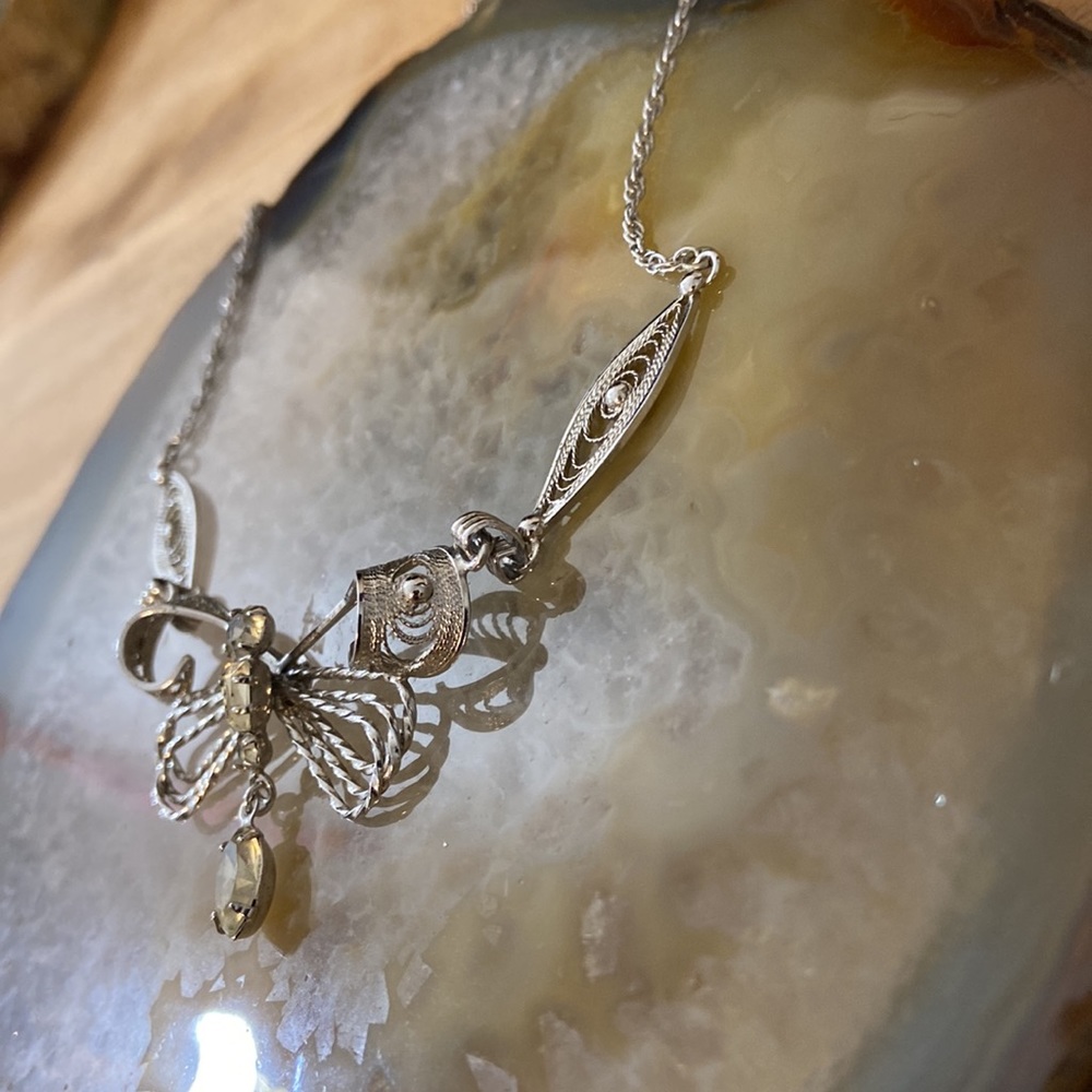 **Sold** Vintage by Espo Flex silver rhinestone dragonfly - Picture 9 of 16